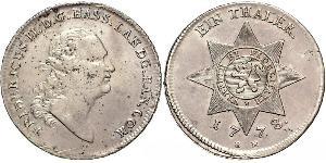 1 Thaler Hesse-Darmstadt (1806 - 1918) Plata 