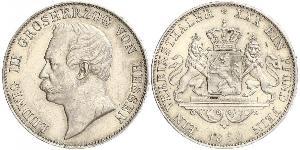 1 Thaler Hesse-Darmstadt (1806 - 1918) Plata Luis III de Hesse-Darmstadt