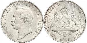 1 Thaler Hesse-Darmstadt (1806 - 1918) Plata Luis III de Hesse-Darmstadt