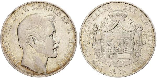 1 Thaler Hesse-Darmstadt (1806 - 1918) Plata Fernando de Hesse-Homburg