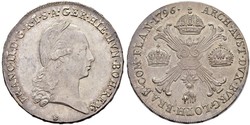 1 Thaler Imperio austríaco (1804-1867) Plata Francis II, Holy Roman Emperor (1768 - 1835)