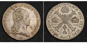 1 Thaler Imperio austríaco (1804-1867) Plata Francis II, Holy Roman Emperor (1768 - 1835)