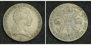 1 Thaler Imperio austríaco (1804-1867) Plata Francis II, Holy Roman Emperor (1768 - 1835)