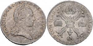 1 Thaler Imperio austríaco (1804-1867) Plata Francis II, Holy Roman Emperor (1768 - 1835)
