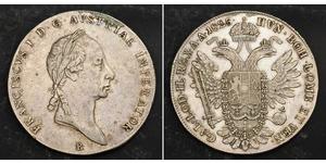 1 Thaler Imperio austríaco (1804-1867) Plata Francis II, Holy Roman Emperor (1768 - 1835)