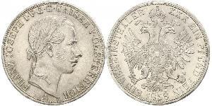 1 Thaler Imperio austríaco (1804-1867) Plata Franz Joseph I (1830 - 1916)