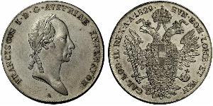 1 Thaler Imperio austríaco (1804-1867) Plata Francis II, Holy Roman Emperor (1768 - 1835)