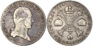 1 Thaler Imperio austríaco (1804-1867) Plata Francis II, Holy Roman Emperor (1768 - 1835)