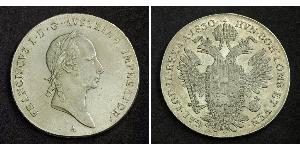 1 Thaler Imperio austríaco (1804-1867) Plata Francis II, Holy Roman Emperor (1768 - 1835)