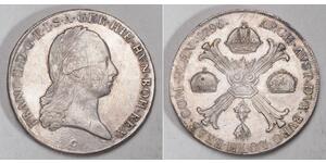 1 Thaler Imperio austríaco (1804-1867) Plata Francis II, Holy Roman Emperor (1768 - 1835)