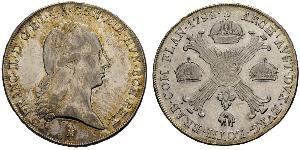 1 Thaler Imperio austríaco (1804-1867) Plata Francis II, Holy Roman Emperor (1768 - 1835)