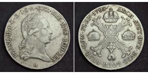 1 Thaler Imperio austríaco (1804-1867) Plata Francis II, Holy Roman Emperor (1768 - 1835)