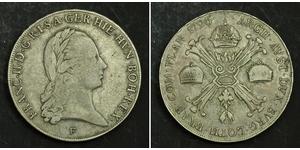 1 Thaler Imperio austríaco (1804-1867) Plata Francis II, Holy Roman Emperor (1768 - 1835)
