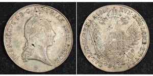 1 Thaler Imperio austríaco (1804-1867) Plata Francis II, Holy Roman Emperor (1768 - 1835)