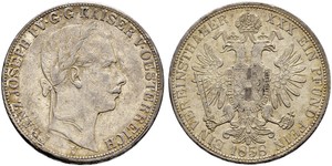 1 Thaler Imperio austríaco (1804-1867) Plata Franz Joseph I (1830 - 1916)