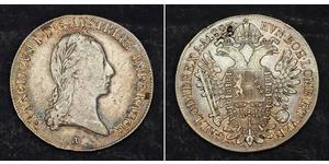 1 Thaler Imperio austríaco (1804-1867) Plata Francis II, Holy Roman Emperor (1768 - 1835)