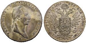 1 Thaler Imperio austríaco (1804-1867) Plata Francis II, Holy Roman Emperor (1768 - 1835)