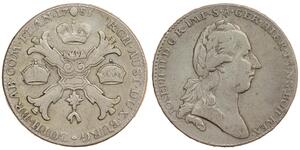1 Thaler Imperio austríaco (1804-1867) Plata 