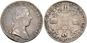 1 Thaler Imperio austríaco (1804-1867) Plata Francis II, Holy Roman Emperor (1768 - 1835)