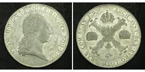 1 Thaler Imperio austríaco (1804-1867) Plata Francis II, Holy Roman Emperor (1768 - 1835)