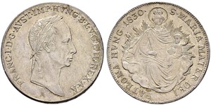 1 Thaler Imperio austríaco (1804-1867) Plata Francis II, Holy Roman Emperor (1768 - 1835)