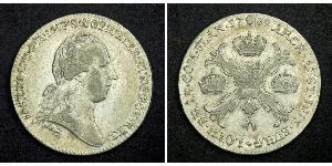 1 Thaler Imperio austríaco (1804-1867) Plata 
