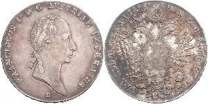 1 Thaler Imperio austríaco (1804-1867) Plata Francis II, Holy Roman Emperor (1768 - 1835)