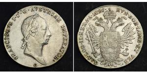 1 Thaler Imperio austríaco (1804-1867) Plata Francis II, Holy Roman Emperor (1768 - 1835)