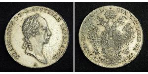 1 Thaler Imperio austríaco (1804-1867) Plata Francis II, Holy Roman Emperor (1768 - 1835)