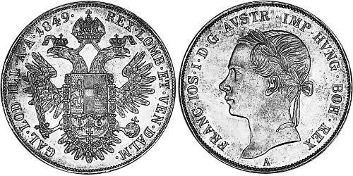 1 Thaler Imperio austríaco (1804-1867) Plata 