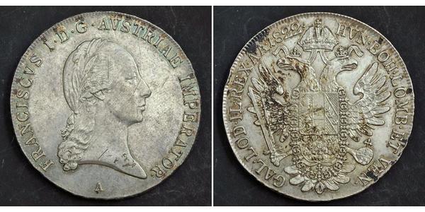 1 Thaler Imperio austríaco (1804-1867) Plata Francis II, Holy Roman Emperor (1768 - 1835)