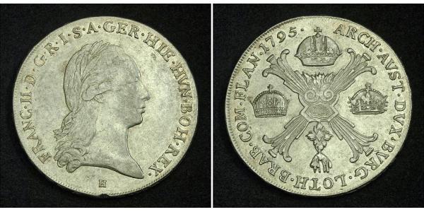 1 Thaler Imperio austríaco (1804-1867) Plata Francis II, Holy Roman Emperor (1768 - 1835)