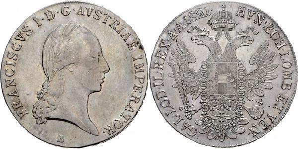 1 Thaler Imperio austríaco (1804-1867) Plata Francis II, Holy Roman Emperor (1768 - 1835)