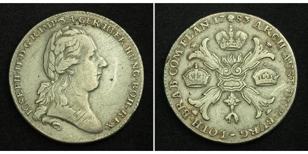 1 Thaler Imperio austríaco (1804-1867) Plata 