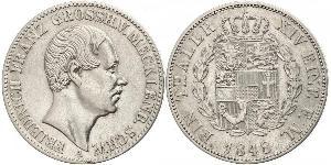 1 Thaler Mecklemburgo-Schwerin (1352-1918) Plata Federico Francisco II de Mecklemburgo-Schwerin