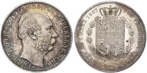 1 Thaler Mecklemburgo-Schwerin (1352-1918) Plata Federico Francisco II de Mecklemburgo-Schwerin