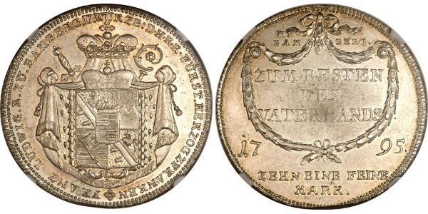 1 Thaler Obispado Principesco de Bamberg (1245–1802) Plata 