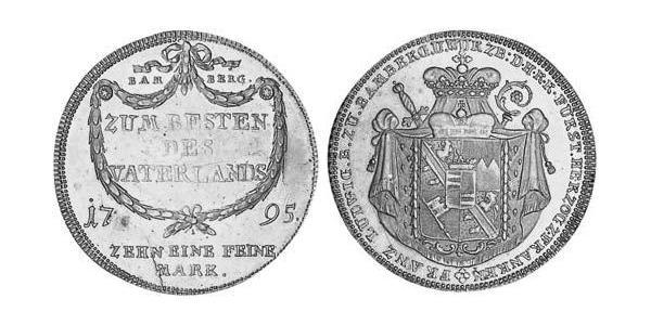 1 Thaler Obispado Principesco de Bamberg (1245–1802) Plata 