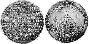 1 Thaler Principado de Anhalt-Zerbst  (1544 - 1796) Plata Karl, Prince of Anhalt-Zerbst (1652 – 1718)