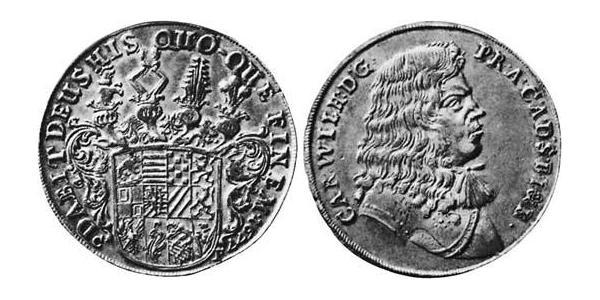 1 Thaler Principado de Anhalt-Zerbst  (1544 - 1796) Plata Karl, Prince of Anhalt-Zerbst (1652 – 1718)