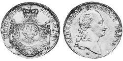 1 Thaler Principado de Ansbach (1398–1792) Plata Charles Alexander, Margrave of Brandenburg-Ansbach (1736 – 1806)