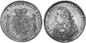 1 Thaler Principado de Ansbach (1398–1792) Plata Charles William Frederick, Margrave of Brandenburg-Ansbach (1712 – 1757)