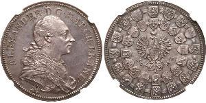 1 Thaler Principado de Ansbach (1398–1792) Plata Charles Alexander, Margrave of Brandenburg-Ansbach (1736 – 1806)