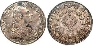 1 Thaler Principado de Ansbach (1398–1792) Plata Charles Alexander, Margrave of Brandenburg-Ansbach (1736 – 1806)