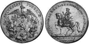 1 Thaler Principado de Ansbach (1398–1792) Plata Charles Alexander, Margrave of Brandenburg-Ansbach (1736 – 1806)