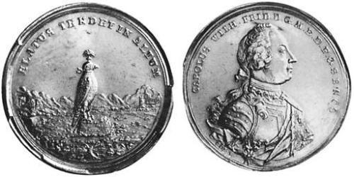 1 Thaler Principado de Ansbach (1398–1792) Plata Charles William Frederick, Margrave of Brandenburg-Ansbach (1712 – 1757)