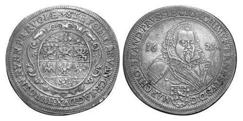 1 Thaler Principado de Ansbach (1398–1792) Plata Joachim Ernst, Margrave of Brandenburg-Ansbach (1583 – 1625)