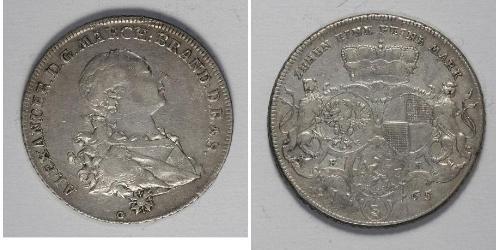 1 Thaler Principado de Ansbach (1398–1792) Plata Charles Alexander, Margrave of Brandenburg-Ansbach (1736 – 1806)