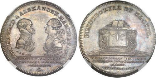 1 Thaler Principado de Ansbach (1398–1792) Plata Charles Alexander, Margrave of Brandenburg-Ansbach (1736 – 1806)