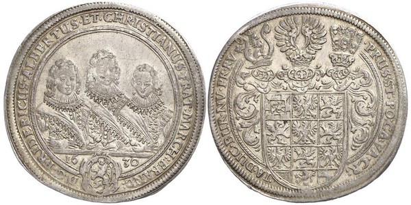 1 Thaler Principado de Ansbach (1398–1792) Plata 